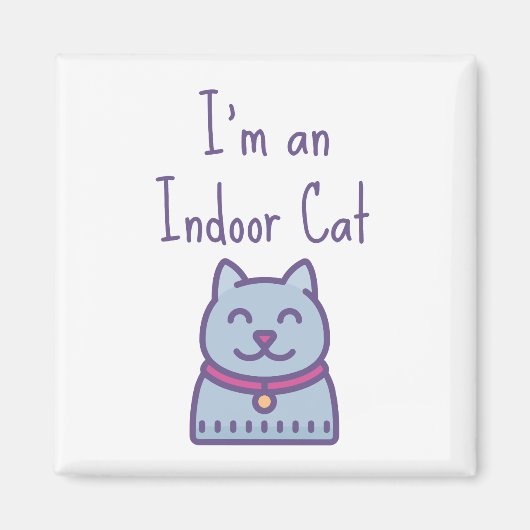 Ik ben een Humor Cat Cat Lover. Magneet (Voorkant)