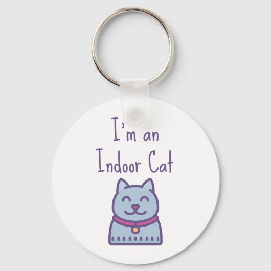 Ik ben een Humor Cat Cat Lover. Sleutelhanger (Voorkant)