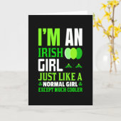 Ik ben een Iers meisje net als een normaal meisje Kaart (Gele Bloem)
