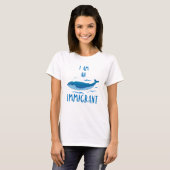 Ik ben een Immigrant Blue Whale grappig shirt (Voorkant volledig)