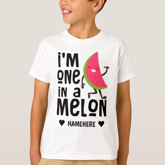 Ik ben een in een "Melon" T-shirt (Voorkant)
