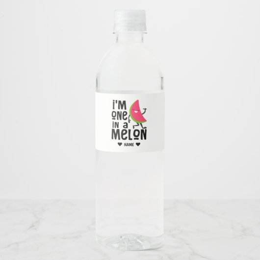 Ik ben een in een "Melon" Waterfles Etiket (Voorkant)