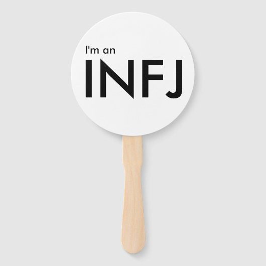 Ik ben een INFJ - Personality Type White Handwaaier (Achterkant)