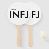 Ik ben een INFJ - Personality Type White Handwaaier (Voorkant en achterkant)