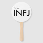 Ik ben een INFJ - Personality Type White Handwaaier (Voorkant)