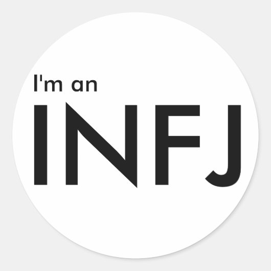 Ik ben een INFJ - Persoonlijk type Ronde Sticker (Voorkant)