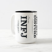 Ik ben een INFJ Tweekleurige Koffiemok (Voorkant links)