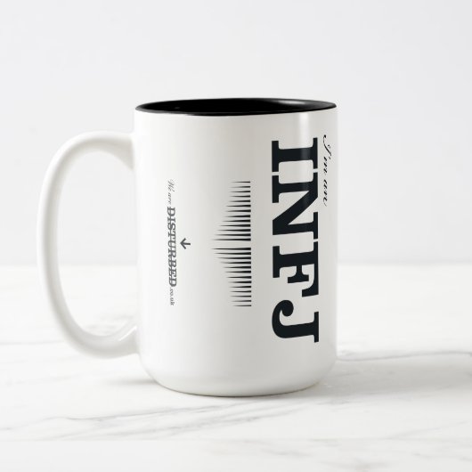 Ik ben een INFJ Tweekleurige Koffiemok (Links)