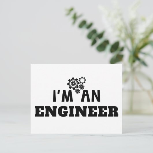 IK BEN EEN INGENIEUR - BRIEFKAART (Staand voorkant)