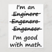 Ik ben een ingenieur die ik goed in Wiskunde ben Flyer (Voorkant)