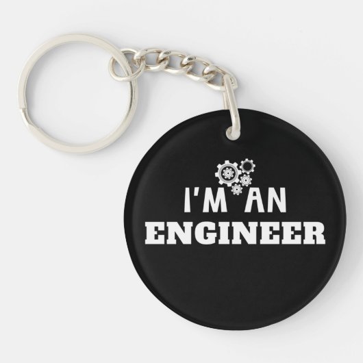 Ik ben een ingenieur- Engineering Love Acryl Sleut Sleutelhanger (Voorkant)