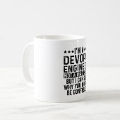 Ik ben een ingenieur van Devops, geen tovenaarsmas Koffiemok (Voorkant links)