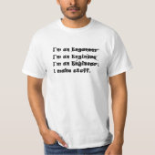 Ik ben een ingenieur wit t-shirt (Voorkant)