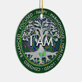 Ik ben een Inspirerend boodschap. Keramisch Ornament (Rechts)