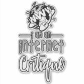 Ik ben een internetkritische sticker (Voorkant)