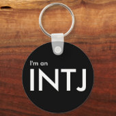 Ik ben een INTJ - Type zwarte Sleutelhanger persoo (Voorkant)