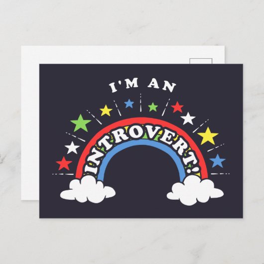 Ik ben een Introvert Briefkaart (Voorkant / Achterkant)