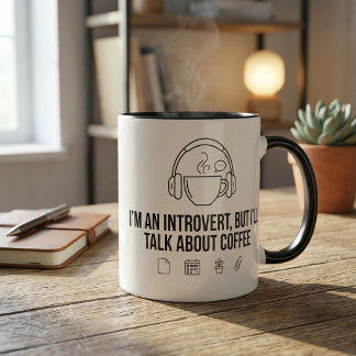 Ik ben een introvert maar ik praat over grappige k mok
