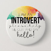 Ik ben een introvert! ronde button 7,6 cm (Voorkant)