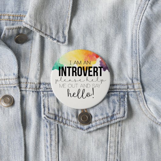 Ik ben een introvert! ronde button 7,6 cm (In situ)