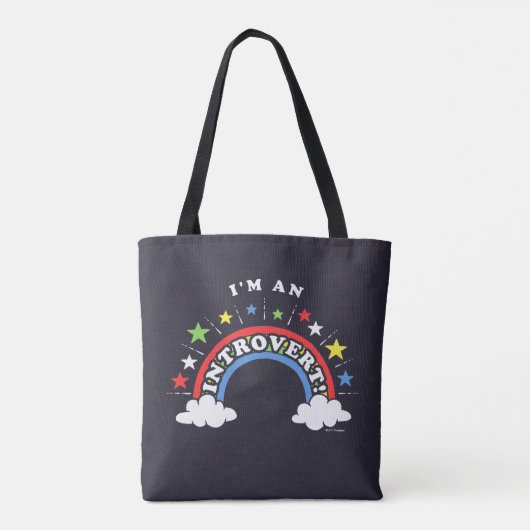 Ik ben een Introvert Tote Bag (Achterkant)
