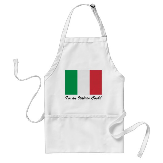 Ik ben een Italiaanse Cook. Apron Standaard Schort (Voorkant)