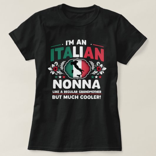 Ik ben een Italiaanse nonna T-shirt (Design voorkant)