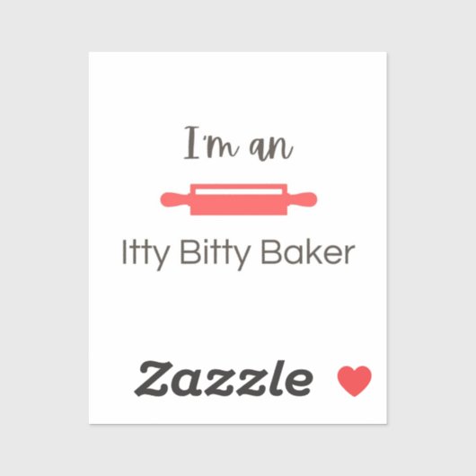 Ik ben een Itty Bitty Baker Sticker (Vel)