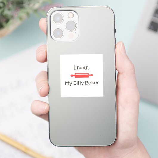 Ik ben een Itty Bitty Baker Sticker (Telefoon)