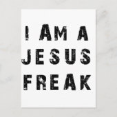 Ik ben een Jezus Freak. Briefkaart (Voorkant)