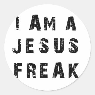 Ik ben een Jezus Freak. Ronde Sticker