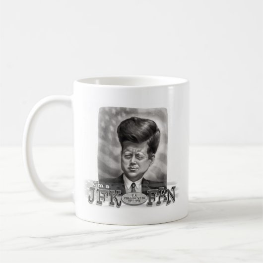 Ik ben een JFK Fan Koffiemok (Links)