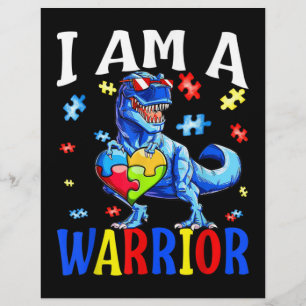 Ik ben een jonge autisme familie Dinosaur Autisme Briefhoofd