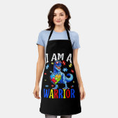 Ik ben een jonge autisme familie Dinosaur Autisme Schort (Gedragen)