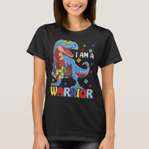 Ik ben een jonge autisme familie Trex Dinosaur Aut T-shirt
