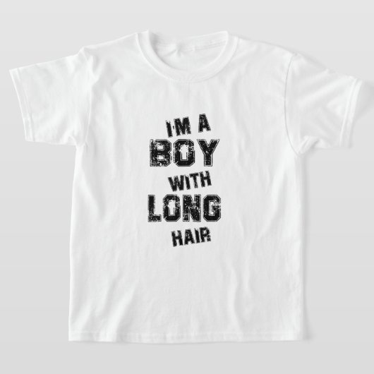 Ik ben een jongen met Kinder boeien met lange haas T-shirt (Laagn)