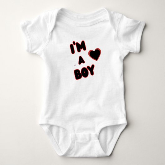 Ik ben een jongensbabybodysuit – Schattig en comfo Romper (Voorkant)