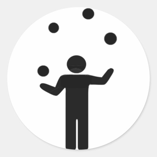 "Ik ben een jongleur!" Sticker (Voorkant)