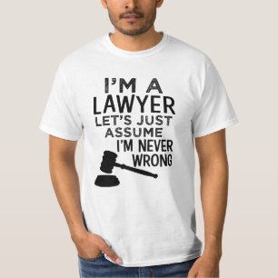 Ik ben een jurist grappig gezegde t-shirt advocaat
