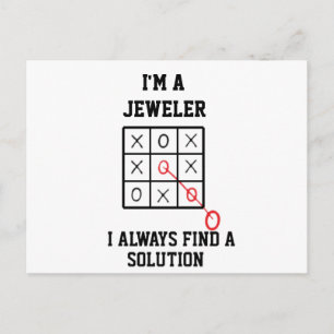 Ik ben een juwelier. Ik vind altijd een oplossing. Briefkaart