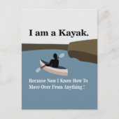 Ik ben een kajak kanoën kajakken briefkaart (Voorkant)
