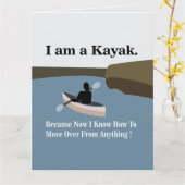 Ik ben een kajak kanovaren kajakken groet kaart (Gele Bloem)