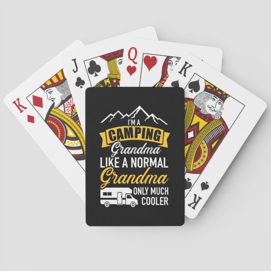 Ik Ben Een Kampeende Oma Pokerkaarten (Achterkant)