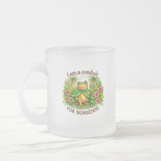 Ik ben een kanaal van onzin matglas koffiemok