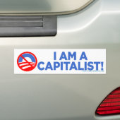 Ik ben een kapitalist bumpersticker (Op auto)