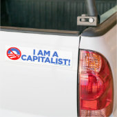 Ik ben een kapitalist bumpersticker (Op Truck)