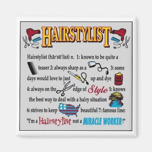 Ik ben een kapper, geen wonderdoener! magneet (Voorkant)