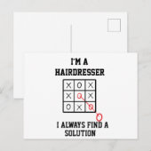 Ik ben een kapper, ik vind altijd een oplossing briefkaart (Voorkant / Achterkant)