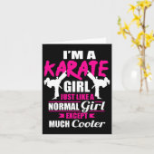Ik ben een karate meisje als een meisje maar coole kaart (Gele Bloem)