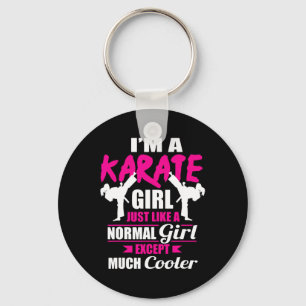 Ik ben een karate meisje als een meisje maar coole sleutelhanger